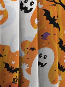 Men's Halloween Ghost Pumpkin Print Hoodie, Spooky Graphic Casual Pullover Sweatshirt - Multicolor - View 6