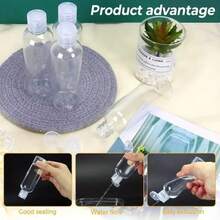 5Pcs Plastic Squeeze Bottle With Flip Cap PET Lotion Shampoo Bottle Empty Cosmetic Sample Container Travel - White - View 4