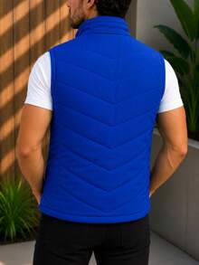 HPC POLO Men's Casual Vest, Lightweight, Comfortable - Royal Blue - View 3