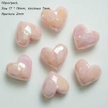 Solid Color AB Plated Color Cutting Surface Love Milk DIY Handmade Mobile Phone Chain Bead Material Heart Colored Jewelry Accessories - Multicolor - View 9