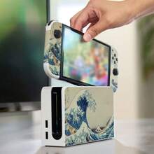 Full Body Vinyl Protective Film Compatible With Switch OLED, Handheld Controller Full Set Stickers, Waterproof Wear-Resistant, Easy Removal Without Residue - View 7