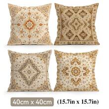4pcs/1pc Bohemian Vintage Persian Pattern Pillow Covers, Single-Sided Print Cushion Covers, Suitable For Living Room Bedroom Home Decor, All-Season Use Pillow Covers - Multicolor 02 - View 17