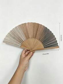 復古漸層摺扇，優雅竹製手持扇，女士用中式手持摺扇，居家禮品、婚禮、舞蹈表演適用 - 多款 - 查看 5