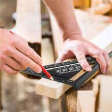 7 Inch Woodworking Triangle Ruler, Woodworking Measuring Ruler, Aluminum Alloy Marking Tool, Precision Woodworking Right Angle Ruler, Woodworking Tools, Protractor Right Angle Ruler, Suitable For Home Decor And Design Projects - 7 Inch - View 6