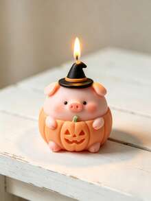 Halloween Pumpkin/Pig Silicone Mold, Candle Mold - Pumpkin/Pig Shape, Suitable For Wax, Resin, Reusable, Easy To Demold - DIY Candle/Soap Making Mold, Suitable For Party Decoration/Party Gifts. - Pumpkin Pig - View 5