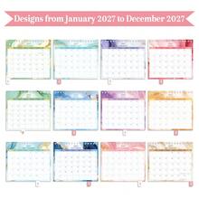 2027 Desktop Calendar With Stickers Fantasy Pink Style 12 Months Monthly Planner, Portable Schedule Organizer For Office, Home, School, Decorative Calendar, Perfect For New Year, Birthday Gift - Single Piece - View 9