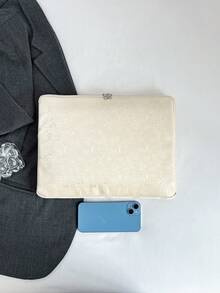 筆電保護套 純色極簡奢華多尺寸 筆電平板收納袋 電腦包 11"/13"/15" 豹紋天鵝絨休閒中性平板保護內套 小包文件袋 筆電內套 電腦攜行包 相容 iPad Air 4 5 Pro 防震保護套 - 白色 - 查看 6