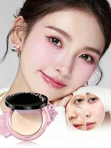 ROCK SWEET Dual-Tone Setting Powder - Sets Makeup, Controls Oil, Retouches, Conceals, Lightweight Loose Powder, Contours, Long-Lasting Makeup Effect (Perfect Gift) - Matt Purple - View 1