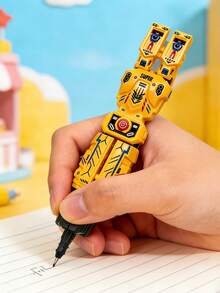 2 Robot Transforming Ballpoint Pens. Various Color Combinations, Black Ink For Smooth Writing. Ergonomically Designed, Back To Sc, First Day Of School - Multicolor - View 9