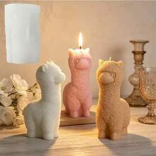 Cute Animal Realistic Alpaca Candle Silicone Mold DIY Aromatherapy Candle Plaster Resin Diffuser Stone Home Decor Mold - Cute Alpaca - View 3