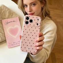1 buah Casing Ponsel Motif Hati & Bintang, Kompatibel dengan 17 16 15 14 13 12 11 Pro Max, Pelindung Transparan Tahan Air, Tahan Guncangan, dan Tahan Gores - Berwarna merah muda - View 4