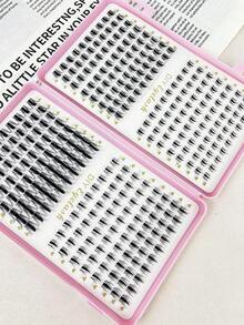 LIMEIKAI 320pcs Fairy Cluster C Curl Manga Lashes 8-16mm Fine Natural Lashes DIY Cluster False Eyelashes Easy To Wear Reusable For Daily Makeup - C - View 6