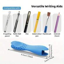 Pencil Grip Aid And Posture Corrector, Ergonomic Pencil Grip With Tactile Feedback, Suitable For Adults And Beginners, Enhances Grip Control And Writing/Drawing Skills, Compatible With Pens And Art Tools, Improves Writing Ability, Learning Tool, Ambidextrous, Back To School Gift, Classmate Gift - Multicolor - View 8