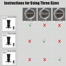 4-Piece Set 51mm 53mm 58mm Espresso Tamper Barista Coffee Tamper With Calibrated Spring Loaded Stainless Steel Tampers - Flat 4-piece Set - View 6