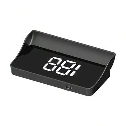 YNF GPS White Smart HUD Head-Up Display System, Integrated GPS+Beidou High-Definition Navigation, 10Hz High Refresh Rate, Type-C Interface Plug And Play, Only Supports Km/H