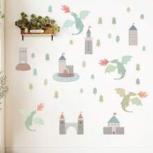 1set Dragon Wall Stickers, Self-Adhesive Paper, Suitable For Home Decoration, Room Decoration, Wall Decoration, PVC Waterproof Material, Removable - Self-adhesive - View 5