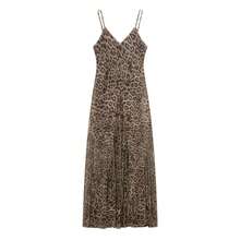 DEEKA Autumn New Women's European And American Style Fashion Sexy V-Neck Leopard Print Slip Dress Elegant - Multicolor - View 2