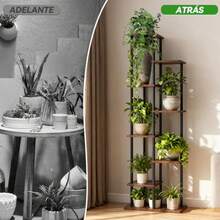 Furrific Mueble para Plantas y Soporte para Plantas de 8 Niveles, Maceteros para Interior y Exterior de Hierro Resistente, Estante Organizador de Espacio para Sala, Dormitorio, Oficina, Jardín - Multicolor - Ver 8