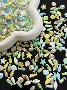 New Hot Stamping Solid Color Gradient Ocean Series With Perforated Bead Patches, Handmade DIY Accessories, Phone Cases, Shoes, Accessories, Materials - Multicolor - View 11