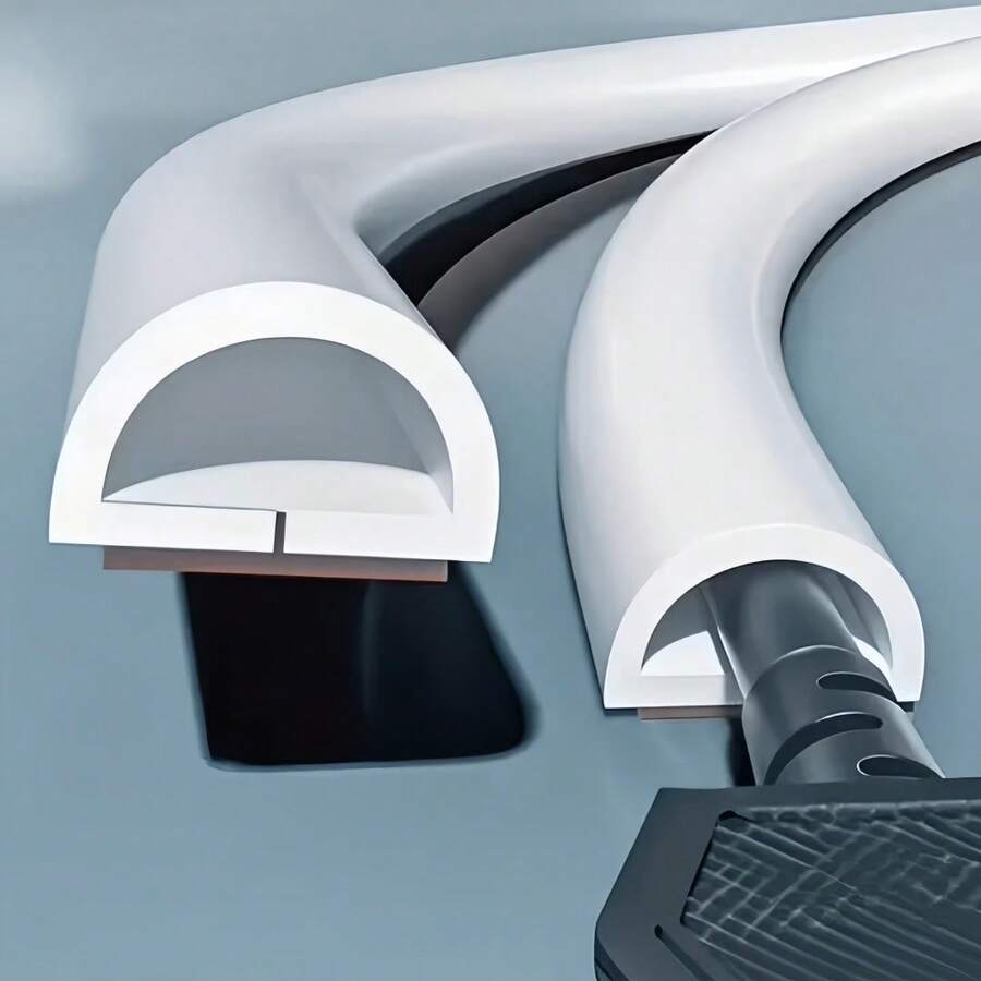 1pc 1m/2m/3 Meters/5m/6m 15mm Wide PVC Cable Management Channel, Self-Adhesive Floor Cord Cover Cable Sleeve, Extension Cord Floor Cable Protector, Invisible Decorative Wire Duct, PVC Hidden Floor Cable Protector, Suitable For Home Office Floor Wire Management