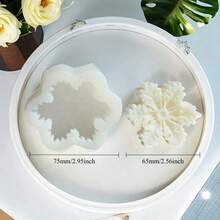 聖誕雪花香氛蠟燭矽膠模具 DIY 手作肥皂樹脂石膏家居裝飾 大雪花模具 適合聖誕裝飾 - 雪花 - 查看 5