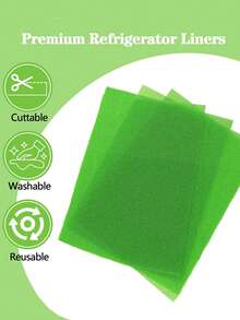 3PCS Green/Blue Refrigerator Drawer Liners, Prolong The Freshness Of Fruits And Vegetables Fridge Cooling Shelf Extenders, Kitchen Organization Tools For Refrigerators, Anti-Mold Filter Mesh Nets As Household Kitchen Utensils - 3pcs - View 5