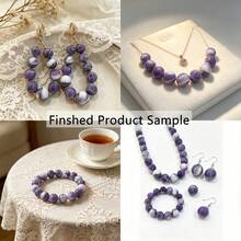 10mm New High-Quality Thousand-Color Cloud Round Smooth Flawless Resin Faux Ceramic Beads - Ideal For DIY Jewelry, Bralets, Necklaces - Craft Supplies For Making Jewelry Beads Assortments. Perfect Small Gift For Friends And Family. Suitable For Various Holidays. - Multicolor - View 4