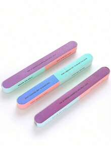 6-In-1 Colorful 7-Sided Nail File Set, Nail Buffer Block, Nail Polishing Tool Kit, Beginner Nail Care Tools, Printed Design, Nail Edge File, Sanding Block, Shaping Polishing Block, Suitable For Nail Salons - Multicolor - View 6