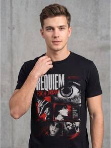 Men T-Shirts - 黑色 - 查看 1