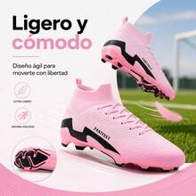FASTFEET Men Football Shoes - Pink - View 2