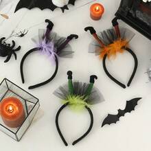 1pc Halloween Decorations Witch Headband Hair Band Costume Party Props Ghost Festival Party Decorations - A - View 1