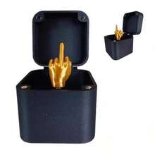 Funny Surprise Gift Box Prank , Creative Hidden Pop Up Golden Hand Gesture Decor Box, Novelty Joke Prank Present For Friends Party Gag Gifts - Novelty Ring Box - View 7