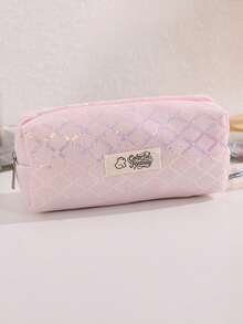 1PC Sequin Diamond-Pattern Pencil Case, For Storing Study And Office Desk Items,Back To School Portable Stationery Pouch For Students - Multicolor - View 16
