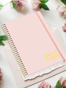 Trees 1pc Daily Planner Notebook – A5 Undated Daily Notebook Journal With To-Do List, Priorities & Notes For Work, School & Productivity, Office Supplies - Daily Notebook - View 1