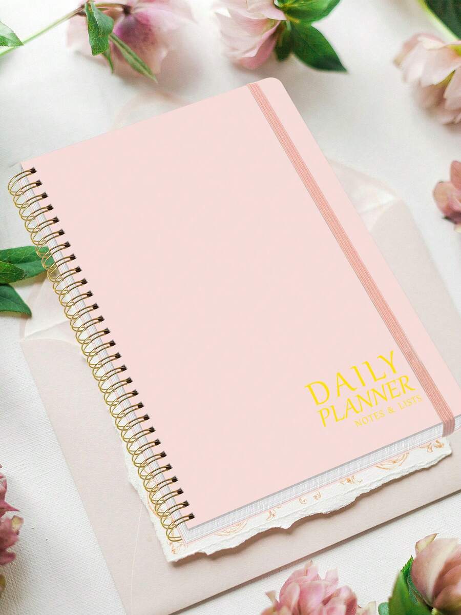 Trees 1pc Daily Planner Notebook – A5 Undated Daily Notebook Journal With To-Do List, Priorities & Notes For Work, School & Productivity, Office Supplies - Daily Notebook - View 1