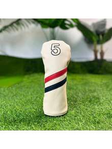 1 Buah Sarung Kepala Stik Golf Motif Garis Retro untuk Driver, Fairway, dan Hybrid, Set Pelindung Stik Golf dengan Bordir Nomor - MultiWarna - View 6