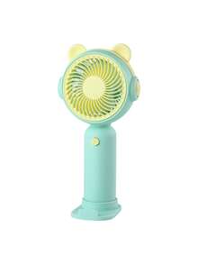 AOYI 1pc AA Battery Operated Portable Handheld Mini Fan With Base And 1 Speed Setting For Outdoor, Simple Style - Gradient - View 15