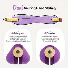 Pencil Grip Aid And Posture Corrector, Ergonomic Pencil Grip With Tactile Feedback, Suitable For Adults And Beginners, Enhances Grip Control And Writing/Drawing Skills, Compatible With Pens And Art Tools, Improves Writing Ability, Learning Tool, Ambidextrous, Back To School Gift, Classmate Gift - Multicolor - View 6