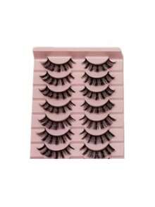 Cross-Style Thickened Natural Long 3D Faux Mink Fur False Eyelashes, Eyelash Extensions, Daily Makeup Natural Style False Eyelashes - Black - View 9