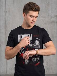 Men T-Shirts - 黑色 - 查看 4