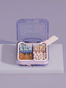 4pcs/1pc Mini Portable Pill Box, With 4/7 Compartments, Can Store Weekly Required Medications And Vitamins, Sealed Travel Pill Case, Pill Container - Multicolor - View 13