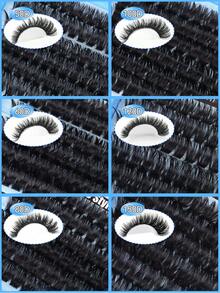 648/720/200 Clusters Segmented False Eyelashes, High Capacity Eyelash Extensions, Suitable For Beginners, Soft And Natural, Long-Lasting Portable Eyelash Book, Large Capacity Dense Fish Tail Eyelashes, Create Big Eye Makeup Look - D - View 10