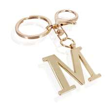 Gold-Plated Letter Keychain, A-Z Letter Key Ring With Heart, Personalized Metal Keychain Designed For Women, Perfect Accessory - Multicolor - View 13