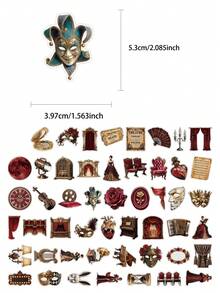 50pcs Retro Concert Stickers For Adults Teens Sticker Enthusiasts Scrapbooking, Notebooks Laptops Phone Cases Luggage And Guitar Decorations Stickers - Multicolor - View 2