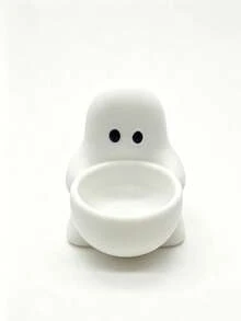 Halloween Cute Ghost Storage Bowl, Ghost Figurine, Decorative Storage, Round Candle Holder Base, Storage Tray, Home Decor, Suitable For Office, Desktop, Bookshelf, Tiered Tray, Halloween Decoration Essential, Halloween Gift Essential, Back To School Season, Back To School Essential - Multicolor - View 6