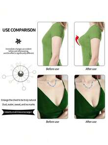 1 Pair Triangle Silicone Self-Adhesive Breast Pads, Invisible Thickened Push-Up Lining, Reusable Waterproof Lift Cup, Suitable For Bikini, Dress And Swimsuit - Multicolor - View 3