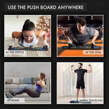 Multifunctional Foldable Color-Coded Push-Up Board Set With Resistance Bands, Grip Strengthener, Jump Rope And Anti-Slip Stickers, 20-In-1 Muscle Group Push-Up Trainer With Color-Coded Holes, Home Chest Shoulder Back Triceps Full Body Muscle Shaping Fitness Equipment; Suitable For Home Indoor Fitness Workout, Small Apartment Home Exercise, Portable Hotel Training - Multicolor - View 9