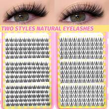 GROINNEYA 300pcs Cat Eye DIY Cluster Eyelash Extensions, Thin Single Segment Natural False Eyelash Bundles, Manga Lashes, Ultra-Thin Invisible Eyelash Stem, Easy To Wear, Reusable, Comfortable Fit - C - View 7