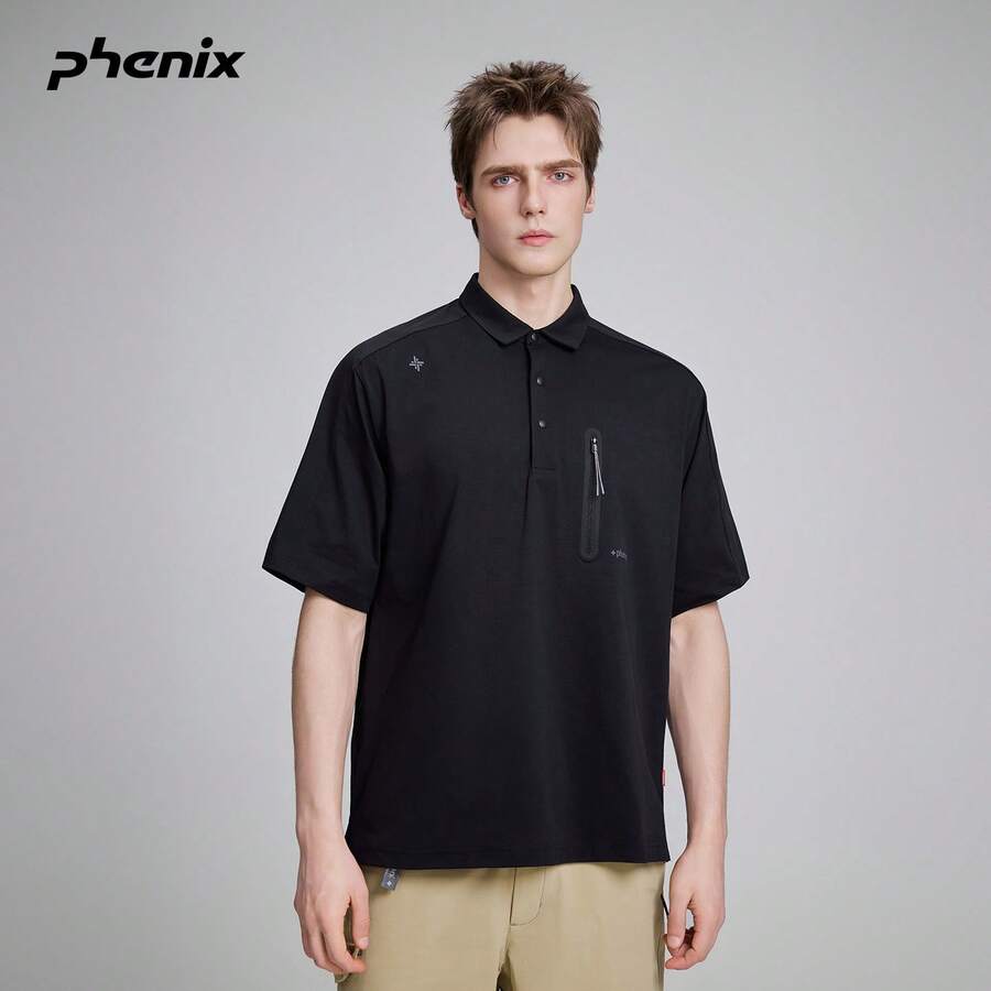 +Phenix Phoenix Men's Quick-Dry Short Sleeve 2026SS New Outdoor Casual Knit Polo Shirt - Black - View 1