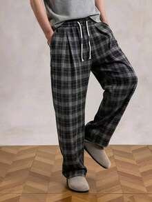 Vaulklash Men's Casual Loose Straight Leg Fashion Long Pants, Spring/Autumn - Black - View 7